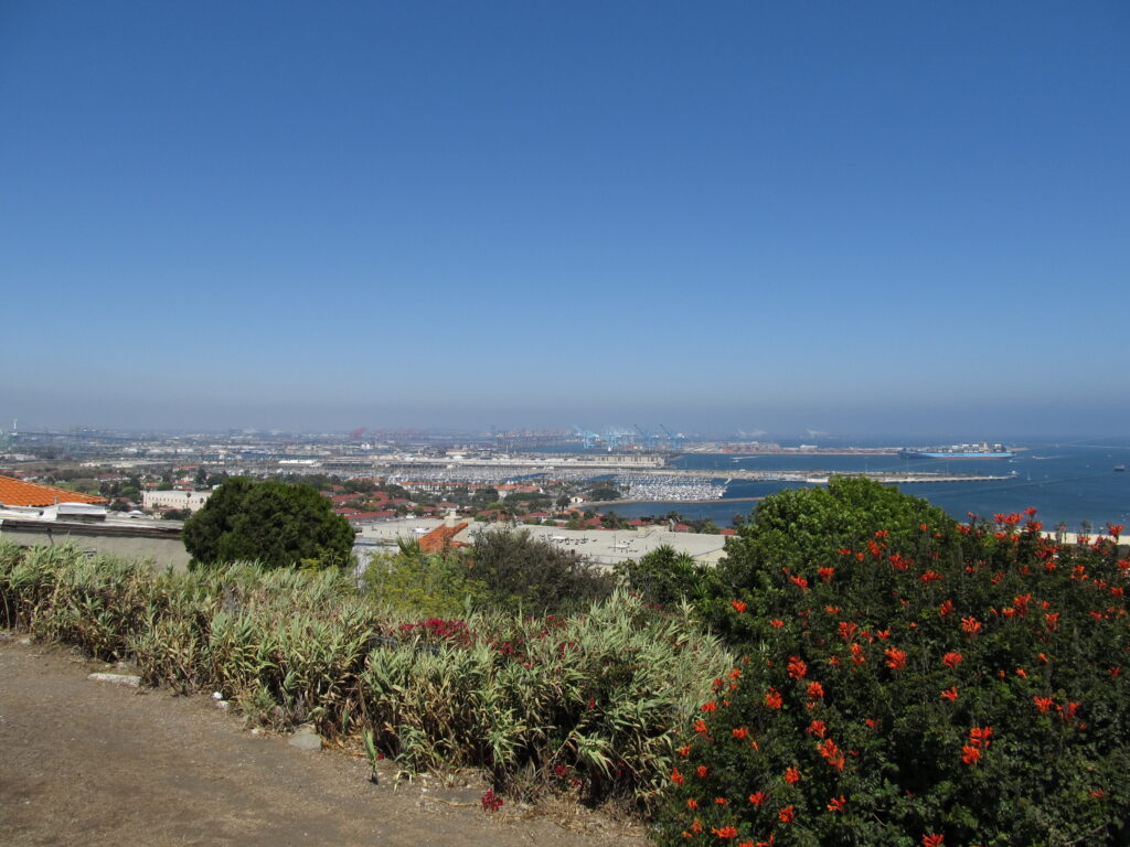 Wide view of major ports and shipping lanes.