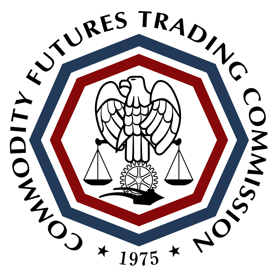 Official seal of the U.S. Commodity Futures Trading Commission (CFTC) with an eagle holding scales.